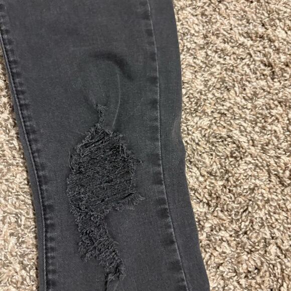 L'AGENCE Margot High Rise Distressed Skinny Washed Black Jeans 25 - Picture 7 of 11